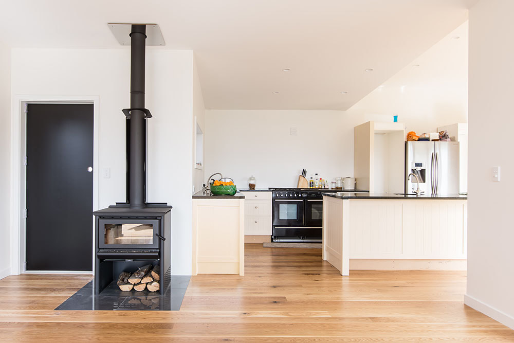 This Christchurch renovation featured a kitchen renovation and log burner